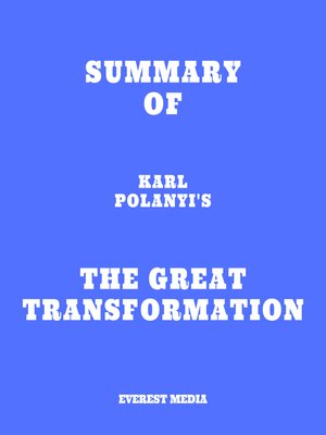 cover image of Summary of Karl Polanyi's the Great Transformation
